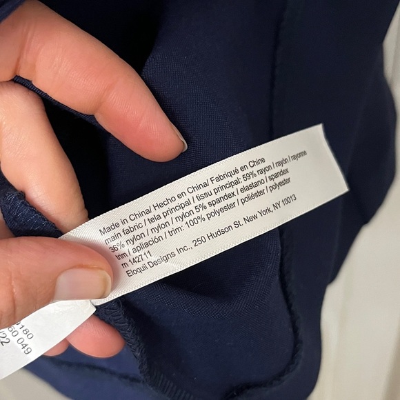 Eloquii NWT The Ultimate Stretch One Button Work Blazer Sz 28 Maritime Blue - Picture 11 of 13